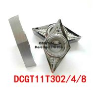 【❂Hot On Sale❂】 luaozhan Dcgt11t302แทรกอลูมิเนียมคาร์ไบด์/ Dcgt11t304/Dcgt11308เครื่องมือ Mesin Bubut Cnc 10ชิ้นเหมาะสำหรับกระบวนการอลูมิเนียมแทรก Sdqcr/sdncn