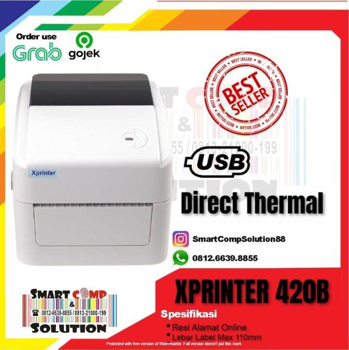 XPrinter XP-420B / XP420B / 420B Printer Barcode Direct Thermal USB ...