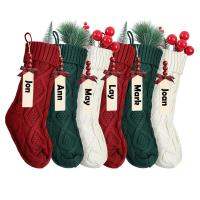 4pcs Knitted Christmas Stockings Decoration Christmas Lovely Elk Xmas Decoration Santa Socks Bag Gift Fireplace Gift G3a7