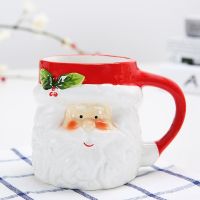 400Ml Mug Cartoon Cute Kawaii Christmas Mug 3D Ceramic Cup Milk Coffee Water Cup Mug