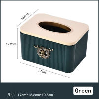 Freeshipping,Light Luxury Elk Tissue Box, Metal Creative Living Room Multi-Functional Storage Box, Bedroom Nordic Style Carton