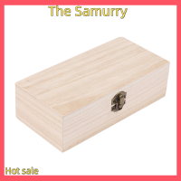 Samurry ✨Hot Sale✨ Car JIANG Retro กล่องเครื่องประดับไม้ธรรมชาติ Clamshell ตกแต่งไม้