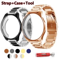 ☋♀℗ Stainless Steel Strap case For Samsung Gear S3 Frontier strap Galaxy watch 46mm 42 TPU plated protective case 20/22mm watch band