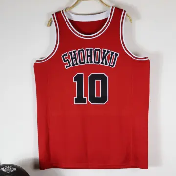 Slam Dunk Shohoku Home No. 10 Sakuragi Hanamichi Cosplay Jersey
