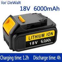 100 Original For DeWalt 18V 6000mAh Rechargeable Power Tools Battery with LED Li-ion Replacement DCB205 DCB204-2 20V DCB206 (hot sell) ea1voy