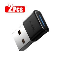 2ชิ้น2ชิ้น Baseus ดองเกิล USB ตัวแปลงบลูทูธอะแดปเตอร์บลูทูธ5.1สำหรับพีซีเมาส์คอมพิวเตอร์ไร้สายลำโพงเครื่องรับสัญญาณเสียงเครื่องส่งสัญญาณ USB