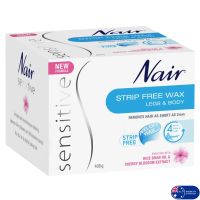 Nair Sensitive Strip Free Hair Remover Wax 400g ผลิตภัณฑ์กำจัดขนตามร่างกายสูตรอ่อนโยนสำหรับผู้หญิงสินค้านำเข้าจากออสเตรเลีย