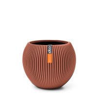 Vase ball Groove (Size D 10 x H 9 cm) - กระถางต้นไม้ Modern แบรนด์ Capi Europe