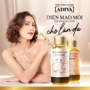 DATE 5 24 ADIVA & ADIVA GOLD - NƯỚC UỐNG LÀM ĐẸP COLLAGEN - HỘP 14 CHAI