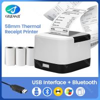 เครื่องพิมพ์ใบเสร็จ POS พร้อม USB บลูทูธ58มม. มาใหม่เครื่องพิมพ์ใบเสร็จเครื่องพิมพ์ติดหน้าต่างคอมพิวเตอร์ตั้งโต๊ะในครัว