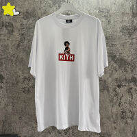 ตัวอักษรพิมพ์ KITH โลโก้ T เสื้อผู้ชายผู้หญิงผ้าฝ้าย Streetwear แฟชั่นคุณภาพสูง Casual Tee Top