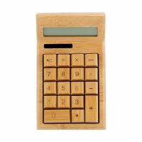 12 Digit Desk Calculator Big Buttons Financial Business Accounting Tool Bamboo  Solar Dual Power Calculators