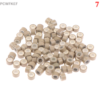 PCWFKEF 100pcs Micro silicone lined Ring ลิงค์ลูกปัด CRIMP beads hair Extensions TOOL