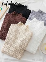 【hot】❏○❅  Half Turtleneck Sweater Knitwear Color Pullover and Warm Knitted Soft Pull