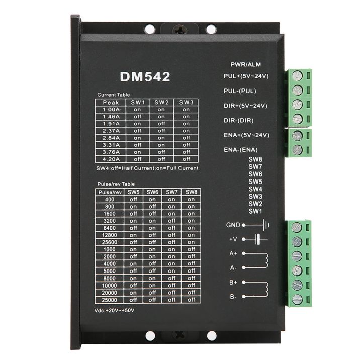 ไดรเวอร์มอเตอร์-dm542-18-48vdc-peak-4-2a-ไดรเวอร์สเต็ปปิ้งมอเตอร์-คอนโทรลเลอร์ไดรเวอร์สเต็ปเปอร์มอเตอร์-2-เฟสสำหรับขับมอเตอร์ซีรีส์-57-86