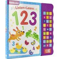 Kidbooks listen&amp;learn 123 childrens English digital enlightenment phonation book math enlightenment interesting English phonation vivid picture sound effect copy writing English original imported childrens book