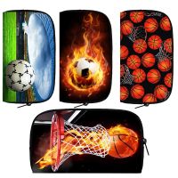 Dompet Motif Basket Dompet Pria Sepakbola Tempat Kartu Kredit Ponsel Tas Koin Uang Anak Laki-laki Dompet Panjang Genggam Harajuku Hadiah