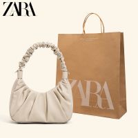 -♈✒Zara◆ กระเป๋าผู้หญิงกระเป๋าีถือลายเมฆช่องฝรั่งเศส,2023ใหม่ฤดูใบไม้ผลิและฤดูร้อนกระเป๋าหิ้วไฮเอนด์กระเป๋าแบบหนีบแขนเหมาะกับทุกชุด