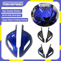 SEMSPEED รถจักรยานยนต์ด้านหน้าด้านลมหน้าจอ Fairing ไฟหน้า Winglet แผงสำหรับ Yamaha R3 R25 V2 2019-2022 2023