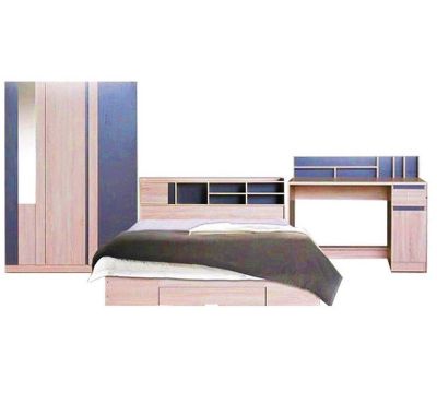ชุดห้องนอน BOMMING 6 ฟุต // MODEL : BOOMING-SET ดีไซน์สวยหรู สไตล์ยุโรป ประกอบด้วย ( เตียง+ตู้เสื้อผ้า+โต๊ะหนังสือ ) แข็งแรงทนทาน