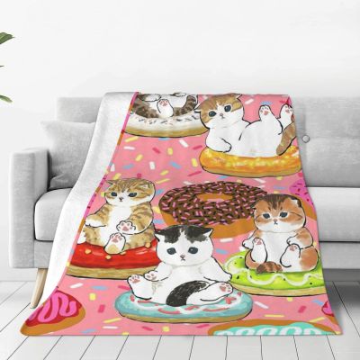 （in stock）Flannel cat blanket with retro sunset comfort, outdoor sofa bedding autumn blanket（Can send pictures for customization）