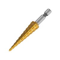 3-12mm Step Core Drill Bit Guitar Tail Peg Pickup Drill Bit 1/4 Inch Hex Step Core Drill Bit