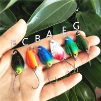 6pcs 1g 2g Fishing Spoons Metal Trout Lures Small Hard Bait Spinner Fishing Spoon with Single HookLures Baits