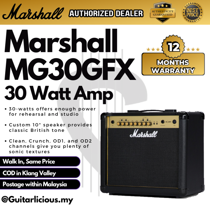 MARSHALL 30 Watts Guitar Combo Amplifier (MG30GFX/ MG30) gitar lektrik