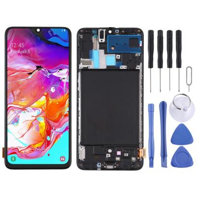 TFT วัสดุหน้าจอ LCD และ Digitizer Full Assembly พร้อมกรอบสำหรับ Samsung Galaxy A70