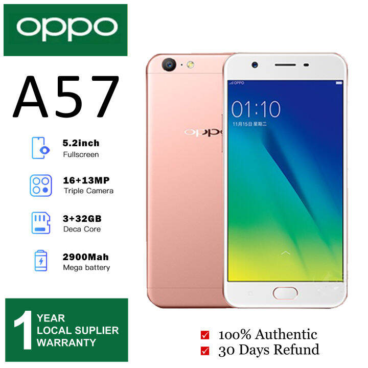 Oppo A57 3 32gb 33w Supervooc Cellphone 2900mah Long Lasting Battery Dual Stereo Speakers