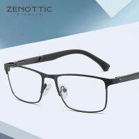 {Paopao glasses} ZENOTTIC คาร์บอนไฟเบอร์กรอบแว่นตาผู้ชาย Ultralight Square สายตาสั้นแว่นตาสไตล์ธุรกิจ Full Rim แว่นตาเกาหลี