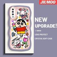 เคส JIUMOO สำหรับ Samsung Galaxy เคส A30s A50s A50เครยอนชินจังลายมาการองคอลอว์ขอบคลื่นนุ่มเคสมือถือกันกระแทกแบบใสสร้างสรรค์เคสป้องกันการตกหล่นกล้องซิลิกาเจลฝาครอบป้องกันใหม่