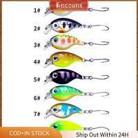 ENCOUNT 2pcs Wobblers crankbaits เหยื่อตกปลาขนาดเล็ก การสั่นสะเทือน ตะขอสามชั้น เหยื่อจมวิบ ร้อนแรงมาก ที่หมุนได้ เหยื่อล่อตกปลา อุปกรณ์ตกปลาสำหรับตกปลา