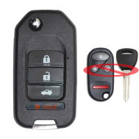 Keyecu FCC ID: A269ZUA101 4ปุ่ม433เมกะเฮิร์ตซ์ T5ชิปอัพเกรด Flip Remote Car Key Fob สำหรับ Honda Accord Prelude 1999 2000 20001 2002