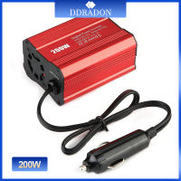 200W รถอินเวอร์เตอร์12V 220V และ AC 110V Converter Auto Charger Converter Adapter ดัดแปลง Sine Wave EU US JP Socket