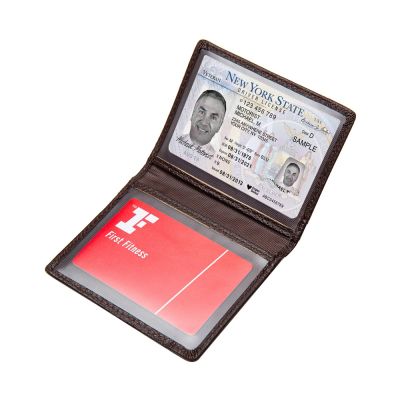 Customized Name Wallet Cow Leather Wallet Credit Card Holder Wallet with ID Window for Men Woman Mini Money Bag Purse fit 6 Card Card Holders