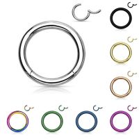 【LZ】❉  Piercing de aço cirúrgico tornito brinco de cartilagem hélix septo clicker 1 peça