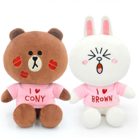 มาใหม่ Line Friends ตุ๊กตาหมีสีน้ำตาล Cony ตุ๊กตางานแต่งงานของขวัญน่ารักสำหรับคนรัก