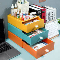 Hot Desktop Stationery Storage Desk Organizer With Drawer For School Office Accessories Skin Care Products Dresser Makeup Rack