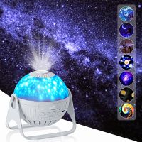 LED Starry Sky Projector Night Light 7 in 1 Planetarium Projections USB Rotating Night Lights Galaxy Star Projector Lamp