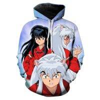 Inuyasha เสื้อสเวตเตอร์เสื้อฮู้ดพิมพ์ลาย3มิติสำหรับผู้ชาย/ผู้หญิง/เด็กเสื้อฮู้ดดี้ลำลองแนวสตรีทฮาราจูกุฤดูหนาวฤดูใบไม้ร่วง2023อะนิเมะขายดี