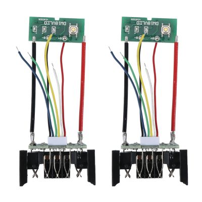 2Pcs Li-Ion Battery PCB Charging Protection Circuit Board Li-Ion Battery Protection Board for Dewalt 18V 20V DCB201 DCB203 DCB204