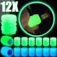 【hot】 12Pcs Car Tire Caps Fluorescent Night Glowing Motorcycle Motor Tyre Hub Stem