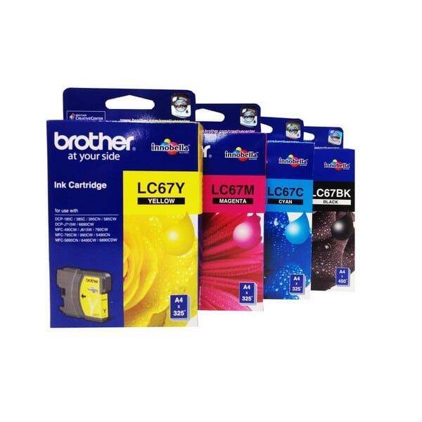 brother-lc-67y-yellow-ตลับหมึกอิงค์เจ็ท-สีเหลือง-ของแท้