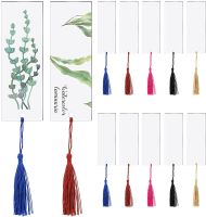 Blank Acrylic Bookmark Set Craft Clear Acrylic Blank Bookmark with Mini Bookmark Tassel for DIY Projects and Present Tag