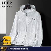 Jeep Spirit เสื้อกันลมสำหรับผู้ชายแจ็คเก็ตไฟตกปลาสำหรับแจ็คเก็ตแคมป์ขี่จักรยานฤดูร้อนชุดกันแดด