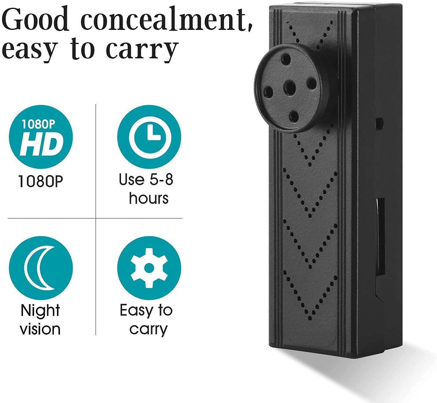 ZZOOI Mini Button Spy Camera Wireless Nanny Cam HD 1080P Hidden