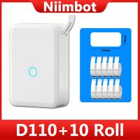 D110เครื่องพิมพ์ฉลากกาวแบบพกพาขนาดเล็กด้วยความร้อนสำหรับมือถือ Niimbot เครื่องทำกระดาษเครื่องพิมพ์กระเป๋าสำหรับสติ๊กเกอร์ใน Hebrew Labeller