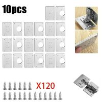 Kitchen Cupboard Door Hinge Repair Kit 1/2/4/10 Plates Fixing Screws Side Panels Mounting Plates Drawer Window Furniture Tools