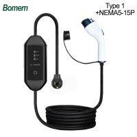 Model 2 16Amp Wall NEMA5-15 Plug EVSE Type 1 Electric Car Ev Charger Portable With 5M Charging Cable